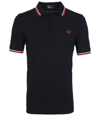 Fred Perry Twin Tipped polo donkerblauw