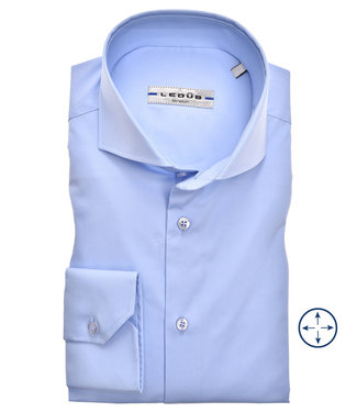 overhemd modern fit lichtblauw katoen stretch
