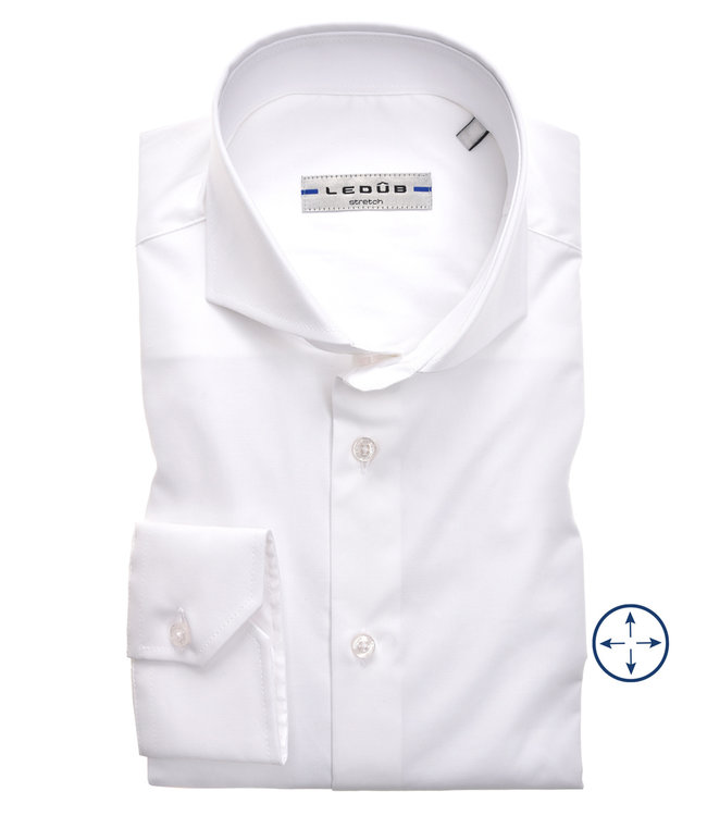 0326510 910-000-000 wit katoen stretch 1knoops cut away