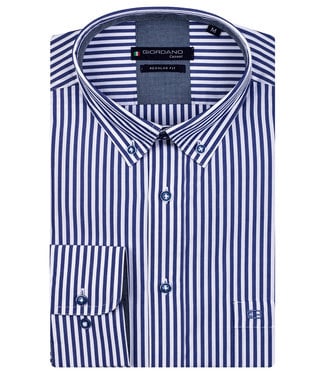 Giordano Regular Fit donkerblauw-wit streepje