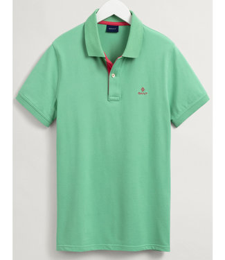 Gant heren polo mintgroen stretch korte mouw