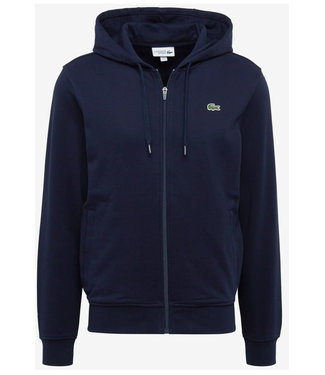 Lacoste lacoste heren sweat vest donkerblauw capuchon