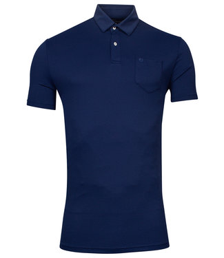 Giordano Tailored heren stretch polo donkerblauw structuur