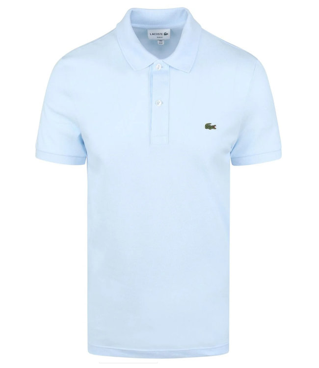 Lacoste PH4012 T01 1HP3 Lacoste slim fit lichtblauw polo groen krokodil