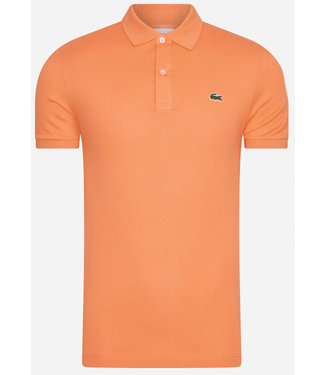 Lacoste slim fit oranje polo groen krokodil