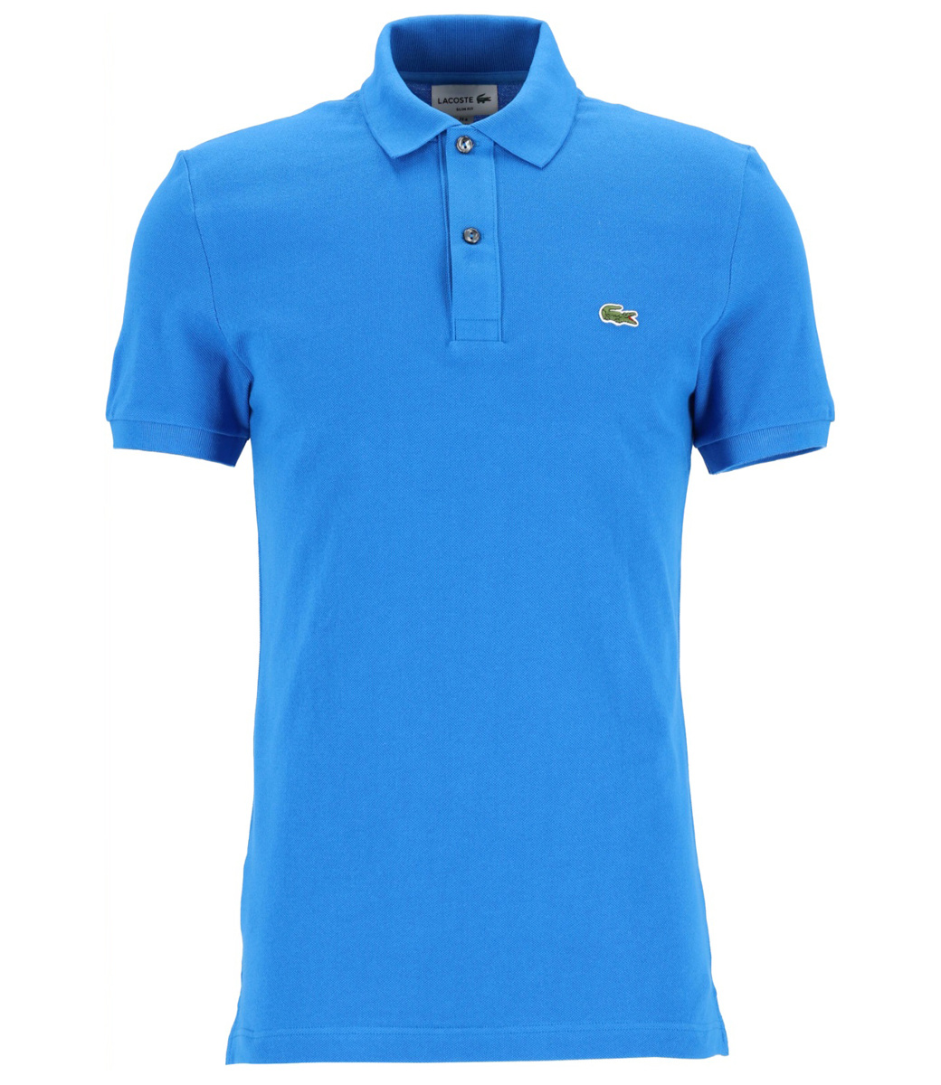 Lacoste slim fit koning blauw polo PH4012 11 B9U 1HP3 Men's blue royal Shirtsupplier.nl