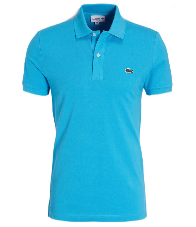 Lacoste 2022 PH4012 11 HLU Seaside Lacoste slim fit napolitaans zee blauw polo groen krokodil