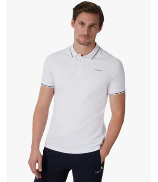 Cavallaro heren polo wit katoen stretch girmano polo