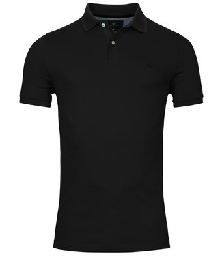 polo zwart black katoen stretch