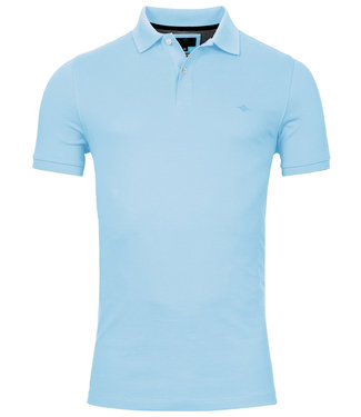 Baileys polo lichtblauw powder blue katoen stretch