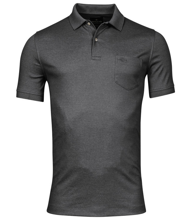 415280-93 heren polo antraciet grijs antracite borstzak