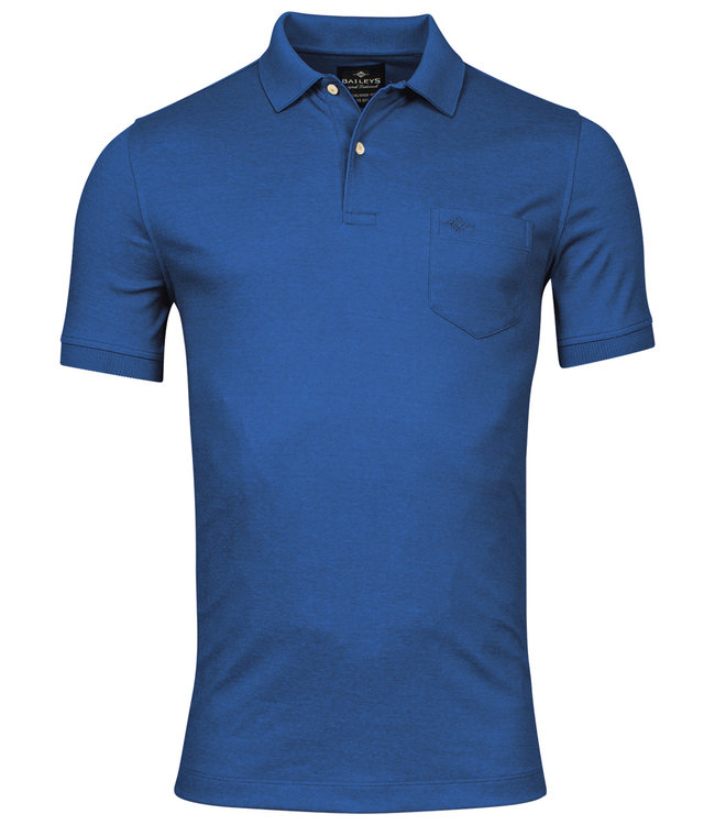 415280-68 heren polo kobaltblauw federal blue borstzak