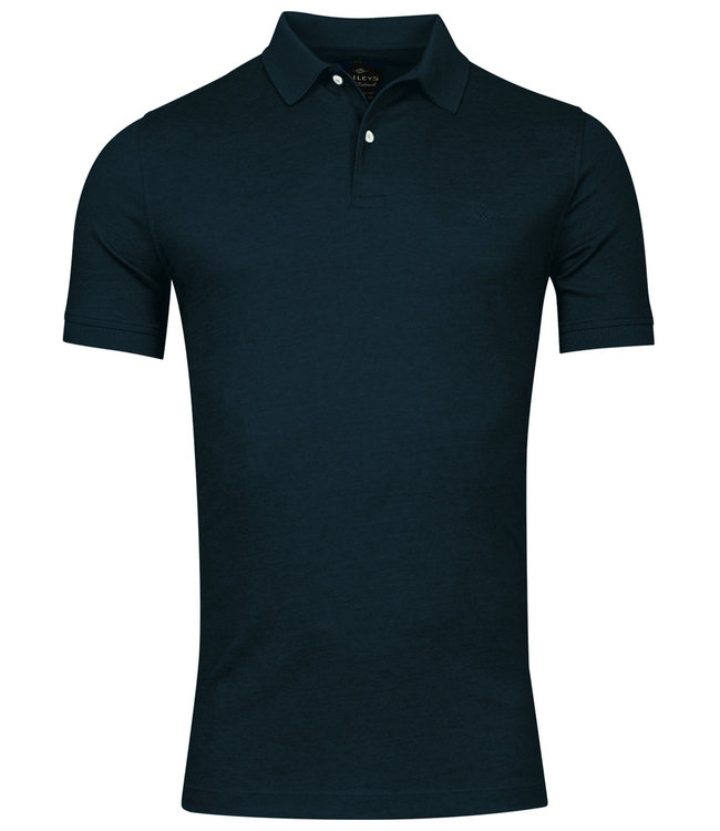 215279-65 heren polo donkerblauw night blue zonder borstzak