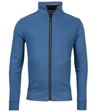 heren sweat vest blauw insignia blue ritsen