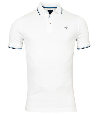 polo wit brilliant white donkerblauwe details