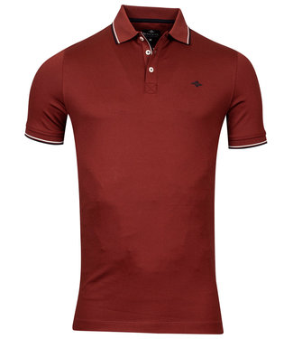 Baileys polo bordeaux rood russet brown donkerblauwe details