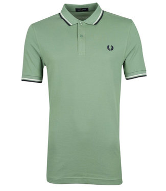 Fred Perry Twin Tipped polo pistache groen