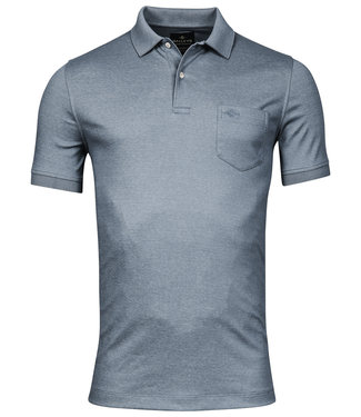 polo grijs blauw insignia blue borstzak
