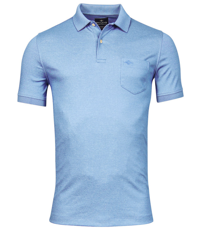 215280-24 heren polo lichtblauw powder blue met borstzak