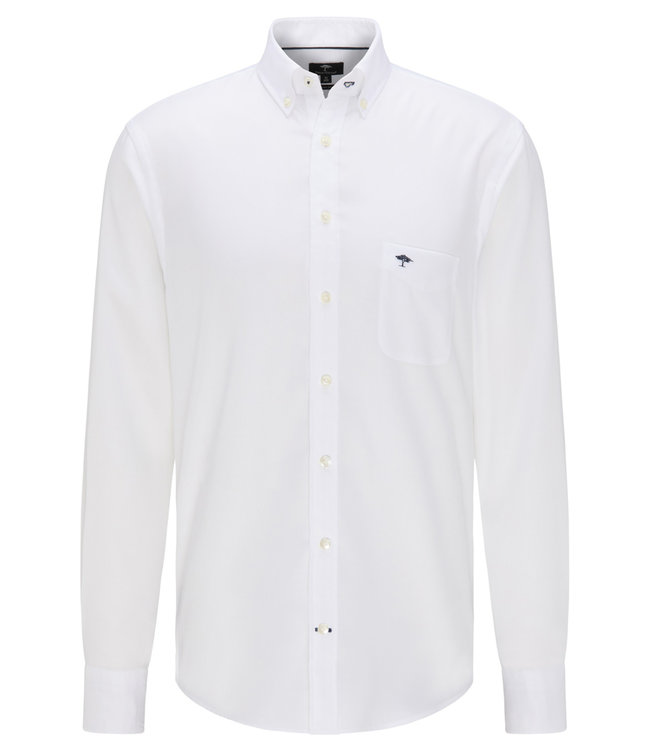 Fynch Hatton 1000 5500 5500 Fynch Hatton heren overhemd lange mouw wit oxford