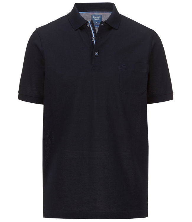 Olymp 5410 72 14 heren polo donkerblauw met borstzak active dry