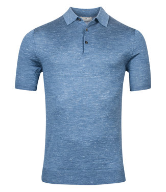 Thomas Maine heren polo korte mouw blue blauw