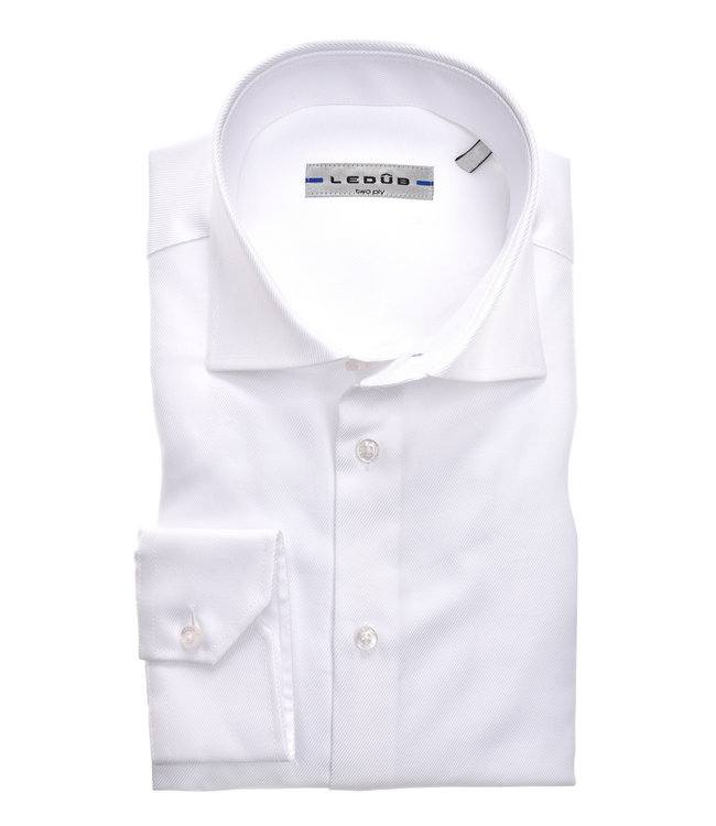 0323511 910 overhemd wit 2ply katoen 1knoops wide spread