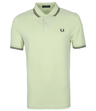 Fred Perry Twin Tipped polo lichtgroen willow
