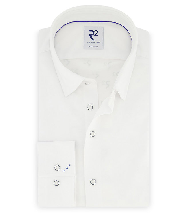 NOS.KNIT.001/004 overhemd wit 1knoops button under