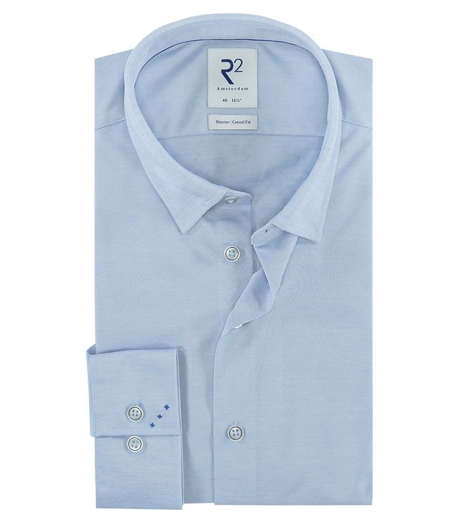 NOS.KNIT.002/018 overhemd lichtblauw 1knoops button under