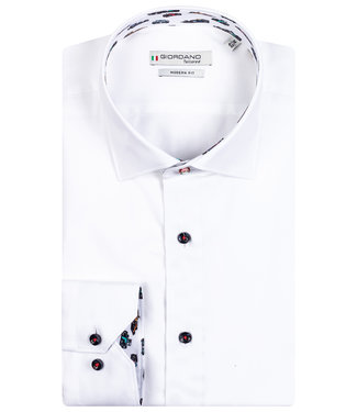 Giordano Tailored heren overhemd wit thema Max Verstappen formule 1 print