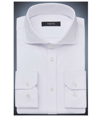 Desoto Luxury overhemd slim fit wit supima katoen jersey pique
