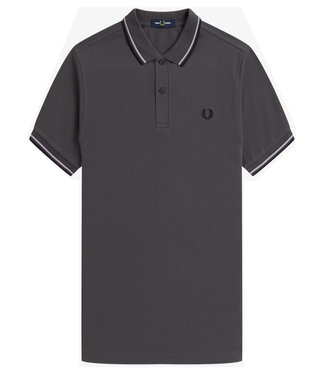 Fred Perry Twin Tipped polo antraciet grijs gun methal