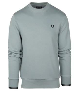 Fred Perry heren sweater ronde hals zilver blauw