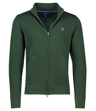 Gant heren donkergroen storm green sweat vest met rits