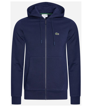 Lacoste heren sweat vest donkerblauw capuchon