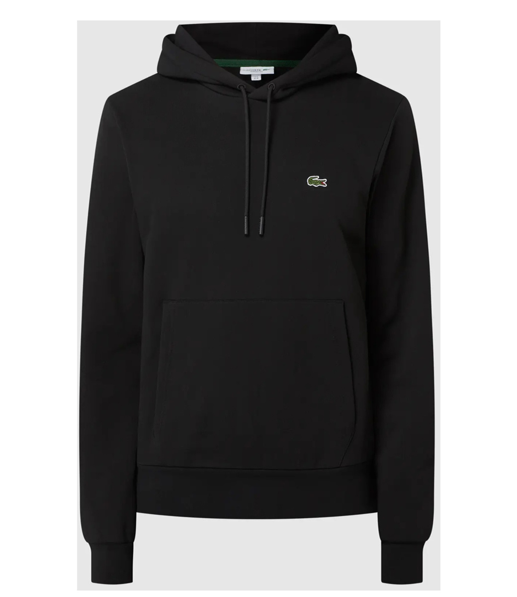 SH9623-23 031 Lacoste Sport heren hoodie met capuchon zwart black -  Shirtsupplier.nl
