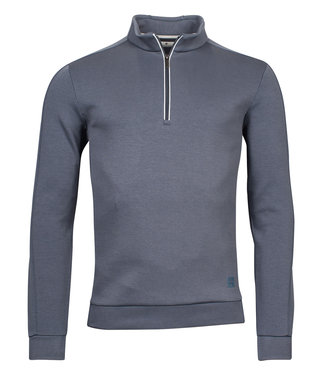 Thomas Maine heren blauw grijs sweater met ritsje