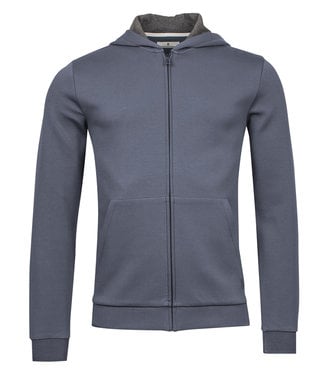 Thomas Maine heren blauw grijs sweat vest capuchon