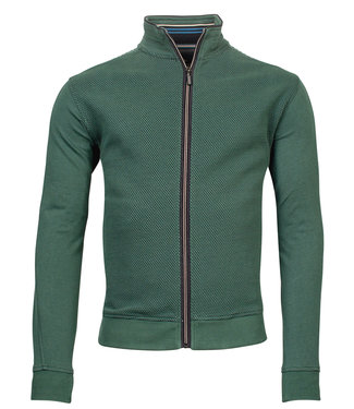 Baileys heren sweat vest groen structuur ritsen