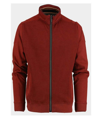 Baileys heren sweat vest rood structuur ritsen