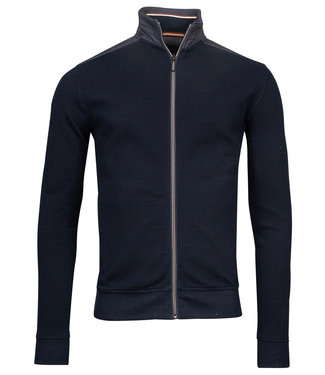 heren sweat vest donkerblauw ritsen