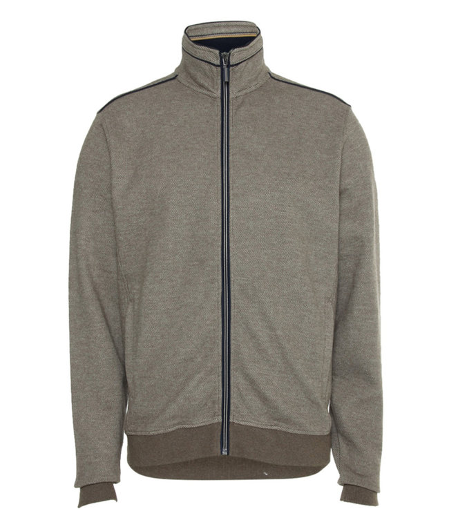 222230-559 Baileys heren vest bruin structuur ritsen