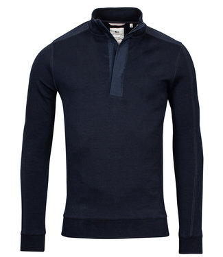 Giordano Tailored zipper donkerblauw materiaalmix ritje