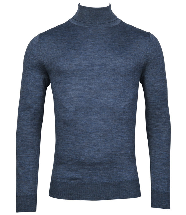 Thomas Maine 2285TM100-68 heren indigo blauw coltrui merino wol