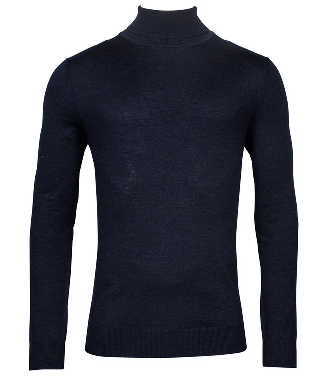 Thomas Maine 2285TM100-60 heren donkerblauw coltrui merino wol