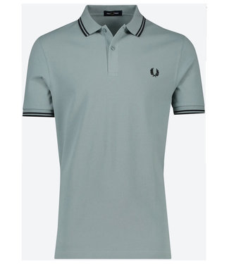 Fred Perry Twin Tipped polo blauw grijs zwarte details