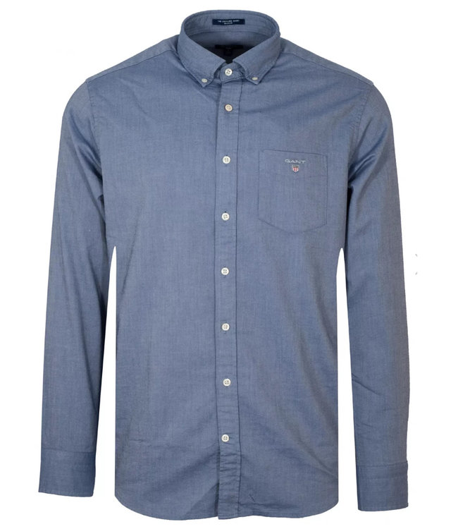 Gant 3046000 423 heren overhemd blauw oxford uni