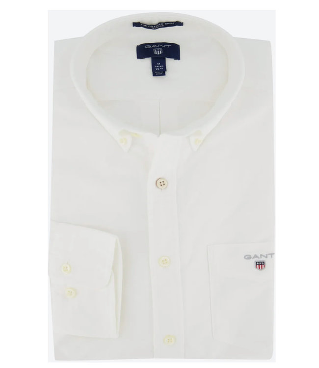 Gant 3046000 110 Gant heren overhemd wit oxford
