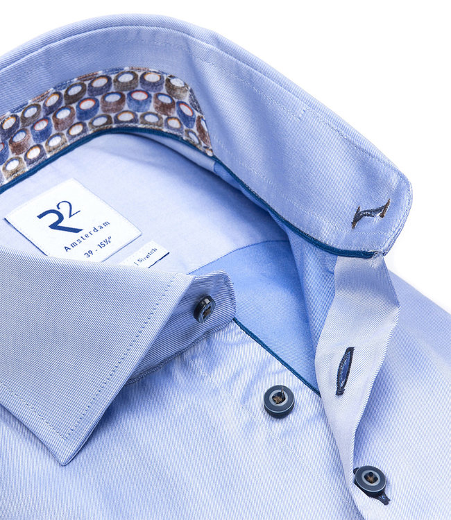 119.WSP.002/018 heren overhemd lichtblauw 1knoops wide spread